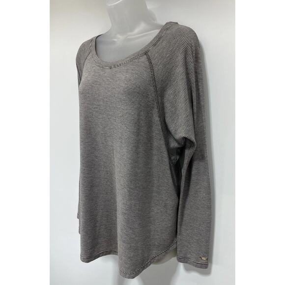 Tommy Hilfiger Sport Oversized Long Sleeve Gray Stripe Size Small - Picture 3 of 8